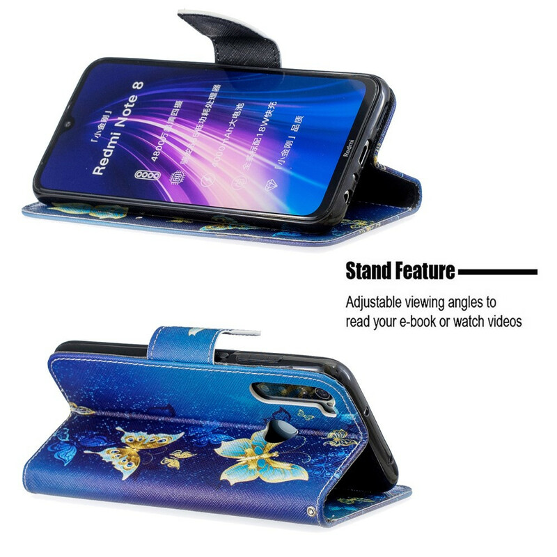 Housse Xiaomi Redmi Note 8 Incroyables Papillons Housse Xiaomi Redmi Note 8 Incroyables Papillons