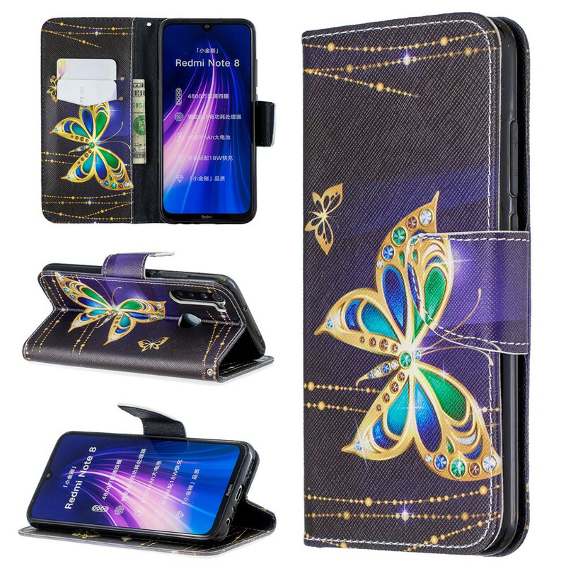 Housse Xiaomi Redmi Note 8 Papillon Magique