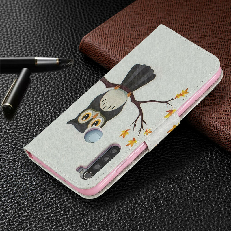 Housse Xaomi Redmi Note 8 Hibou Perché sur la Branche