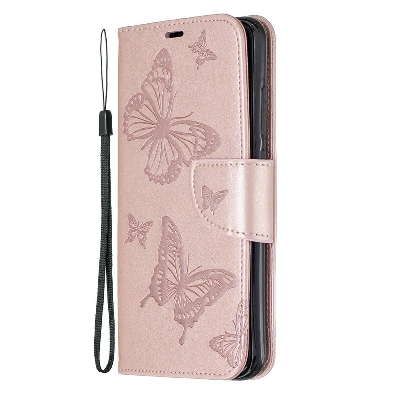 Housse Xiaomi Redmi Note 8 Papillons Imprimés à Lanière Housse Xiaomi Redmi Note 8 Papillons Imprimés à Lanière