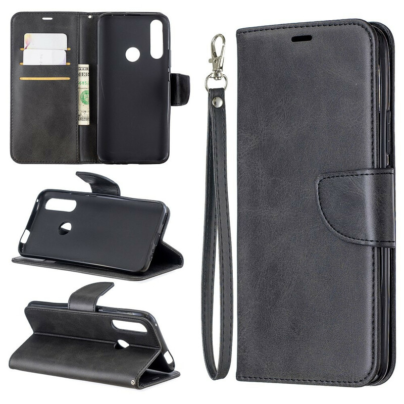 Housse Huawei P Smart Z / Honor 9X Effet Cuir Premium à Lanière Housse Huawei P Smart Z / Honor 9X Effet Cuir Premium à Lanière