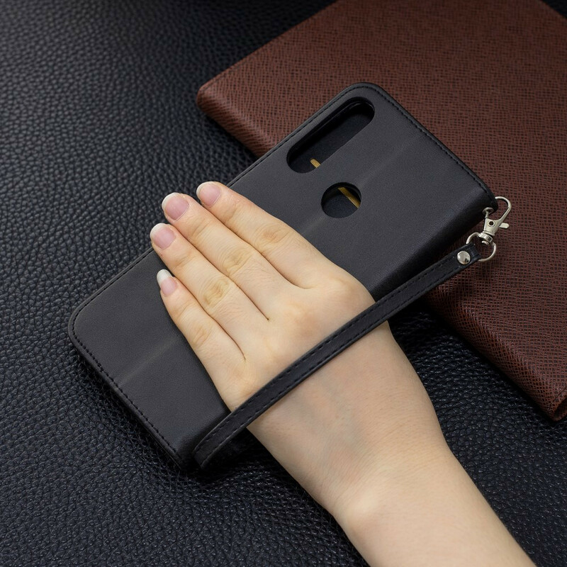 Housse Huawei P Smart Z / Honor 9X Effet Cuir Premium à Lanière Housse Huawei P Smart Z / Honor 9X Effet Cuir Premium à Lanière