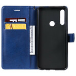 Housse Huawei P Smart Z / Honor 9X Effet Cuir à Lanière