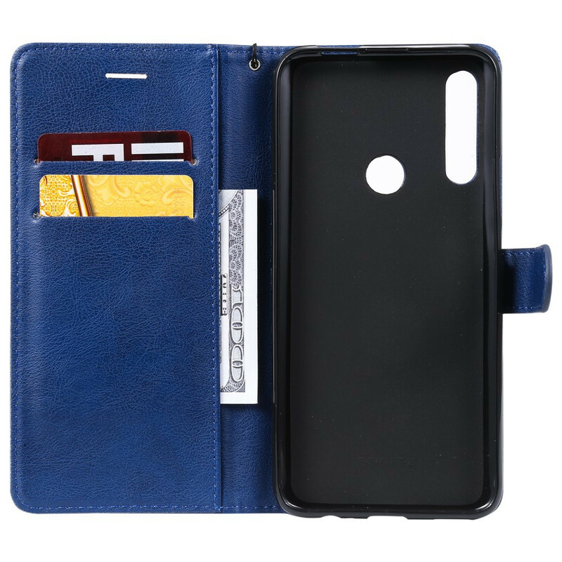 Housse Huawei P Smart Z / Honor 9X Effet Cuir à Lanière