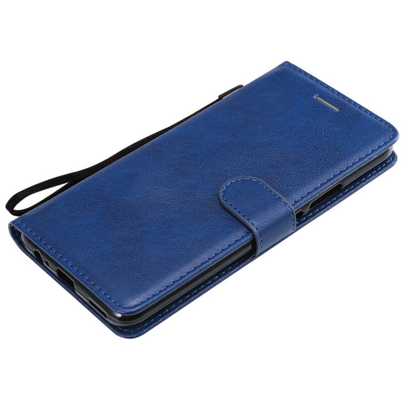 Housse Huawei P Smart Z / Honor 9X Effet Cuir à Lanière