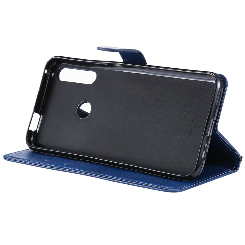 Housse Huawei P Smart Z / Honor 9X Effet Cuir à Lanière