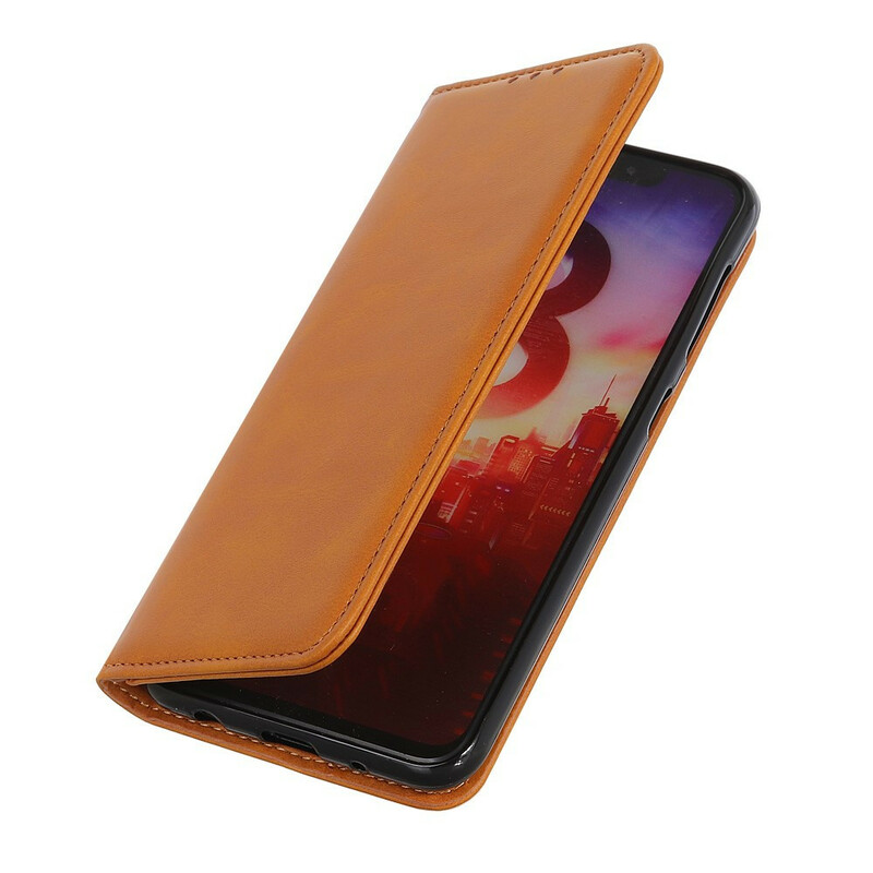 Flip Cover Xiaomi Redmi Note 8 Cuir Fendu Classique Flip Cover Xiaomi Redmi Note 8 Cuir Fendu Classique