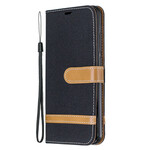 Housse Xiaomi Redmi Note 8 Tissu et Effet Cuir à Lanière Housse Xiaomi Redmi Note 8 Tissu et Effet Cuir à Lanière
