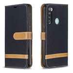 Housse Xiaomi Redmi Note 8 Tissu et Effet Cuir à Lanière Housse Xiaomi Redmi Note 8 Tissu et Effet Cuir à Lanière