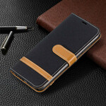 Housse Xiaomi Redmi Note 8 Tissu et Effet Cuir à Lanière Housse Xiaomi Redmi Note 8 Tissu et Effet Cuir à Lanière