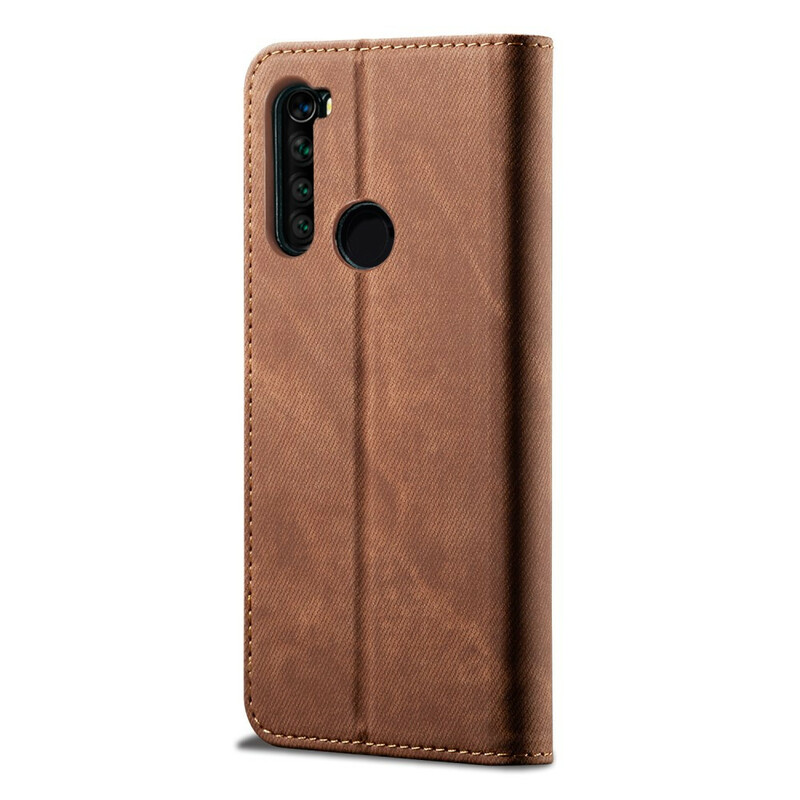 Flip Cover Xiaomi Redmi Note 8 Tissu Jeans