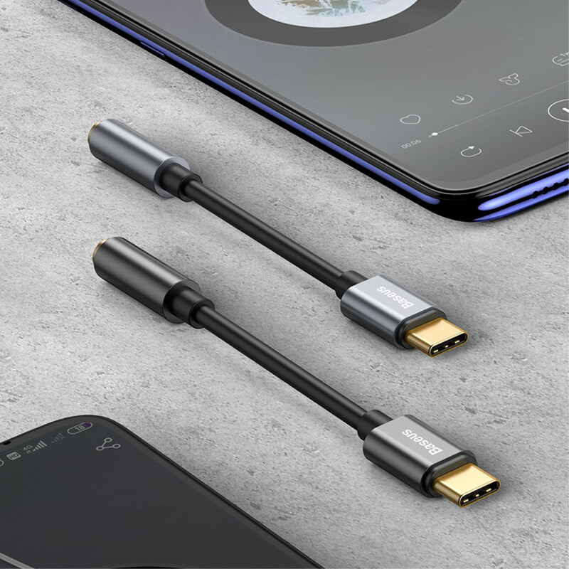 Adaptateur BASEUS L54 Type-C Mâle à 3,5 Mm Femelle avec Câble Adaptateur BASEUS L54 Type-C Mâle à 3,5 Mm Femelle avec Câble