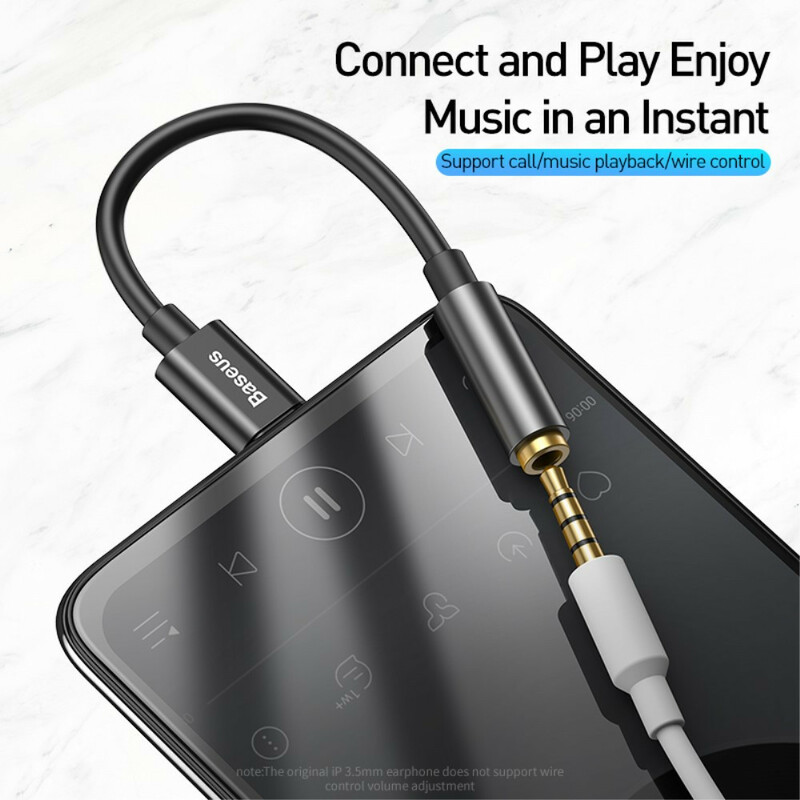 Adaptateur BASEUS L54 Type-C Mâle à 3,5 Mm Femelle avec Câble Adaptateur BASEUS L54 Type-C Mâle à 3,5 Mm Femelle avec Câble