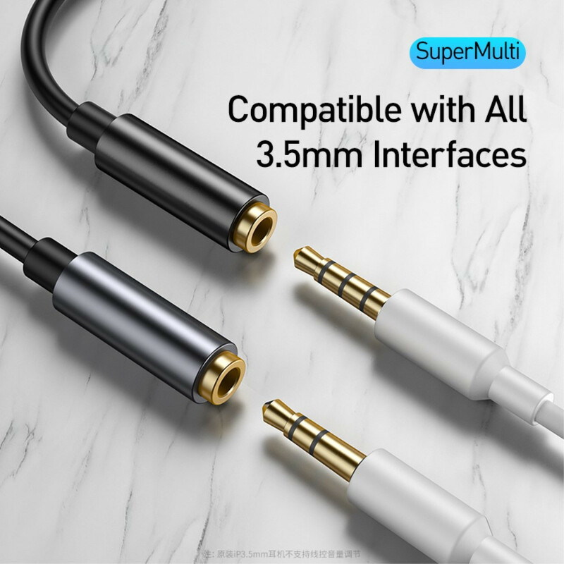 Adaptateur BASEUS L54 Type-C Mâle à 3,5 Mm Femelle avec Câble Adaptateur BASEUS L54 Type-C Mâle à 3,5 Mm Femelle avec Câble