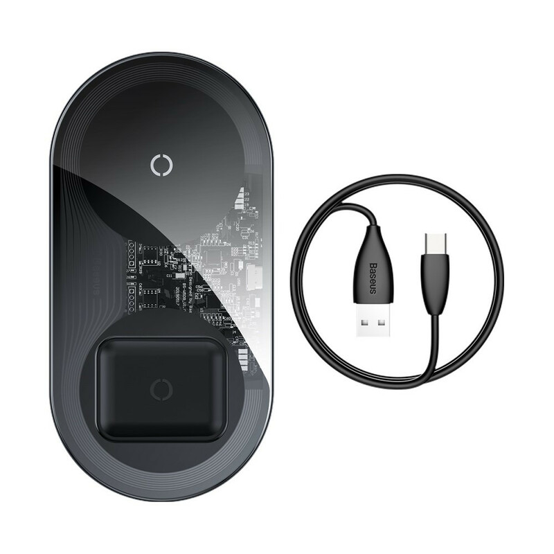 Chargeur sans Fil BASEUS 2-en-1 avec Câble Type-C Chargeur sans Fil BASEUS 2-en-1 avec Câble Type-C