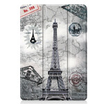 Smart Case iPad 10.2" (2019) Simili Cuir Tour Eiffel Vintage