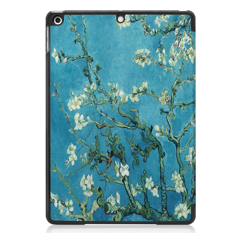 Smart Case iPad 10.2" (2019) Simili Cuir Arbre Fleuri