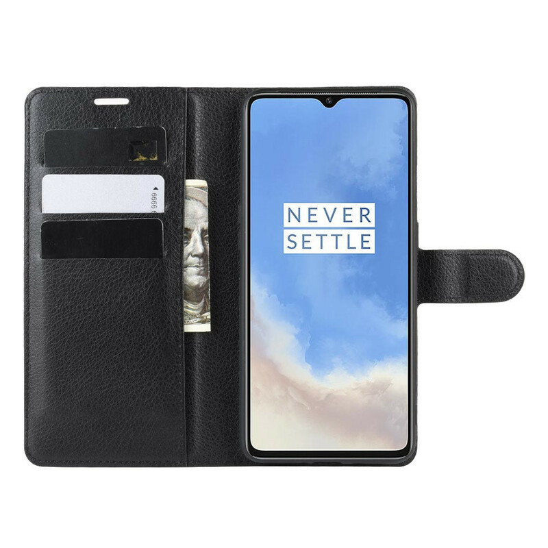 Housse OnePlus 7T Style Cuir Litchi Premium