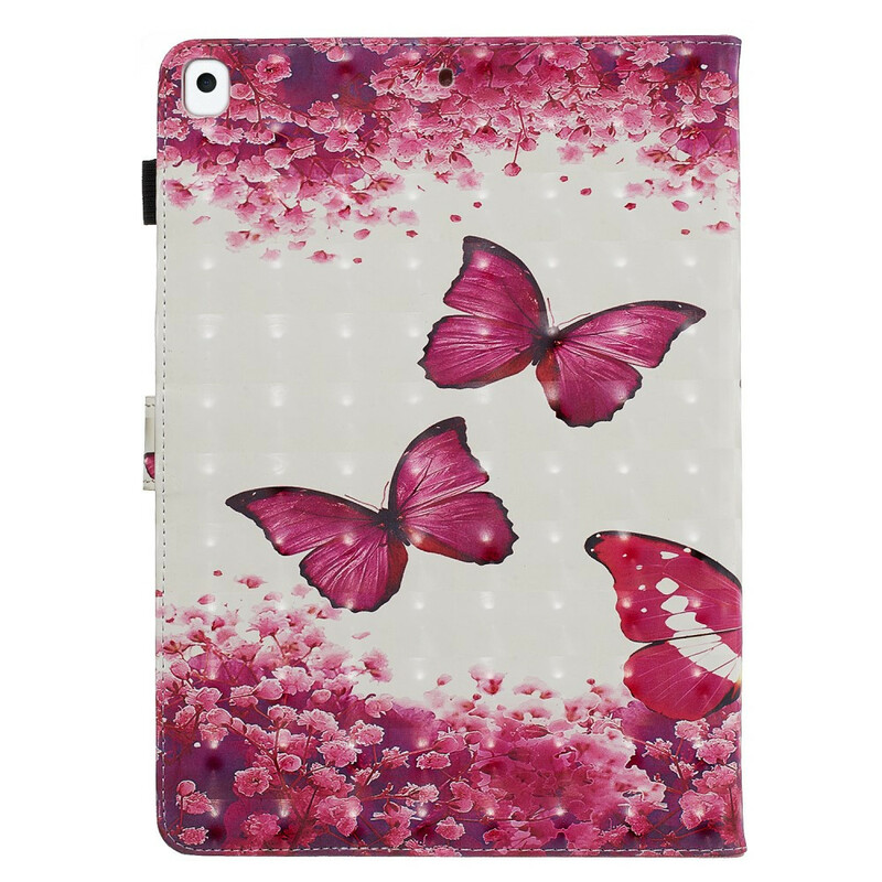 Housse iPad 10.2" (2019) Papillons Rouges