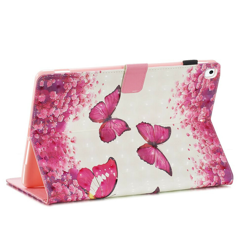 Housse iPad 10.2" (2019) Papillons Rouges