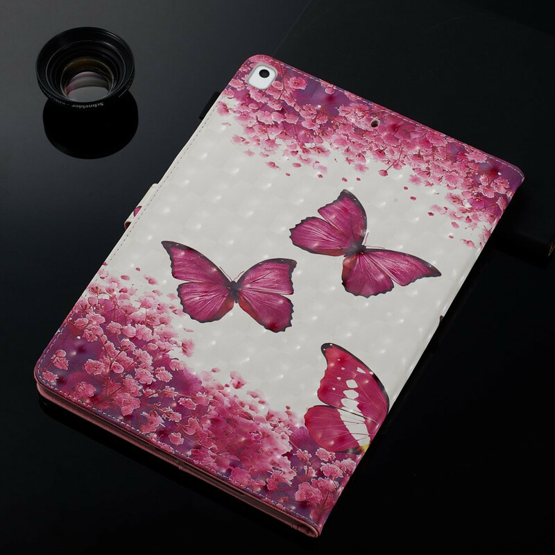 Housse iPad 10.2" (2019) Papillons Rouges