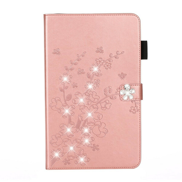 Housse iPad 10.2" (2019) Effet Cuir Diamants Floraux