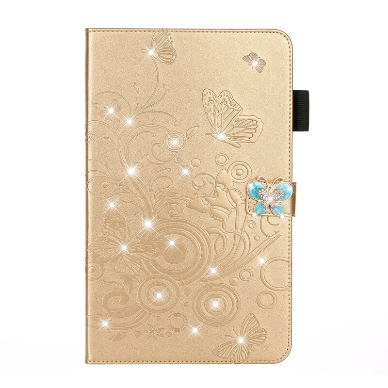 Housse iPad 10.2" (2019) Effet Cuir Papillons Diamants Housse iPad 10.2" (2019) Effet Cuir Papillons Diamants