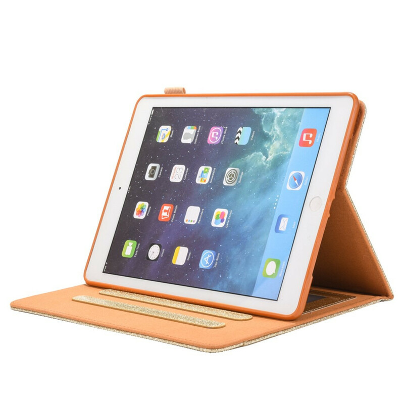 Housse iPad 10.2" (2019) Paillettes Fermoir Argenté