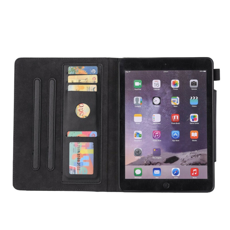 Housse iPad 10.2" (2019) Simili Cuir Fermoir Argenté