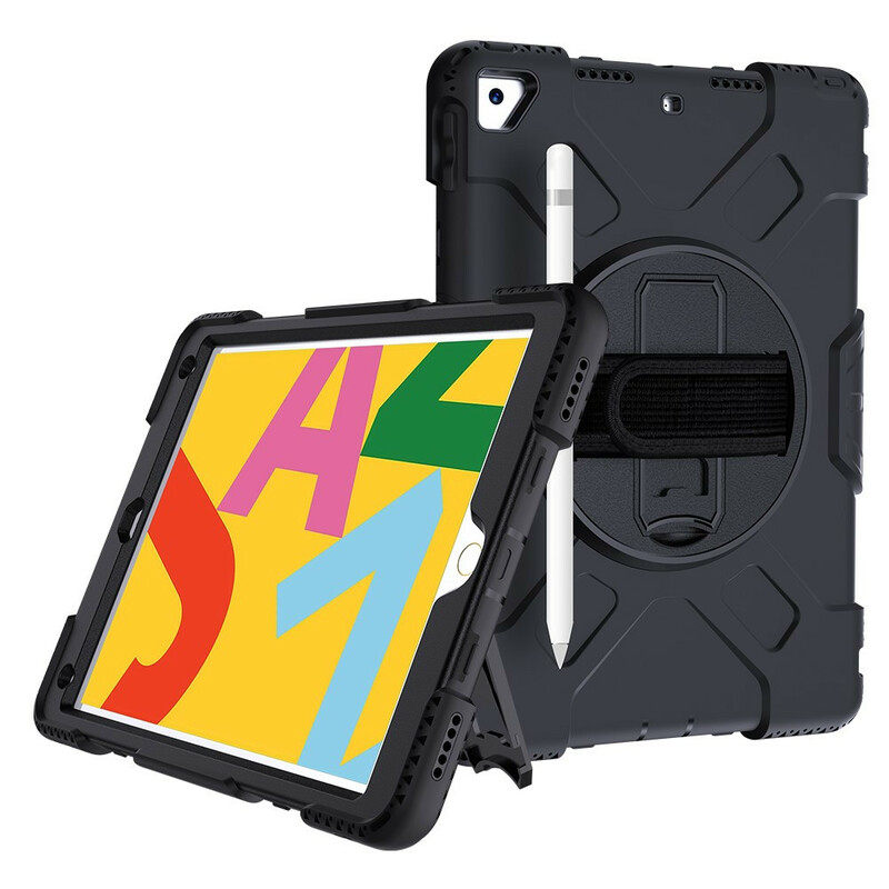 Coque iPad 10.2" (2019) Super Résistante Sangle et Bandoulière