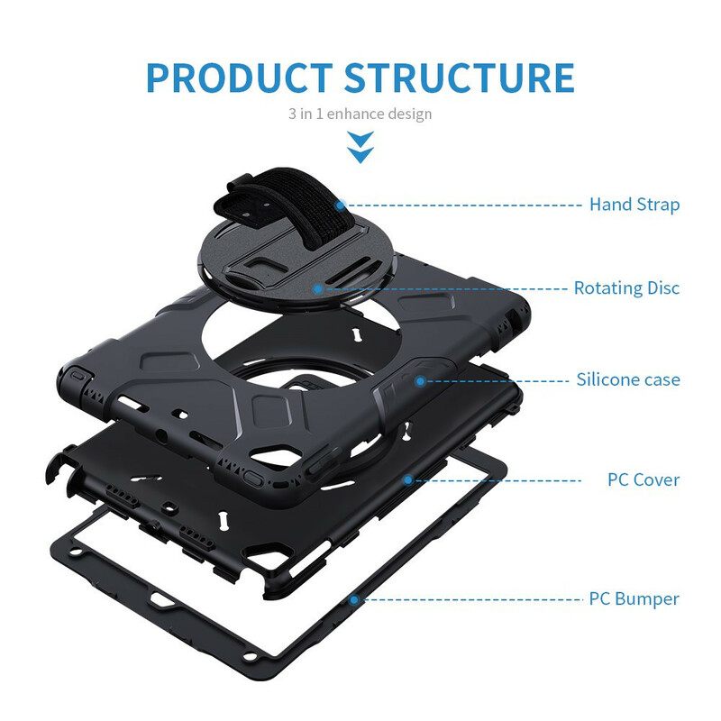 Coque iPad 10.2" (2019) Super Résistante Sangle et Bandoulière Coque iPad 10.2" (2019) Super Résistante Sangle et Bandoulière