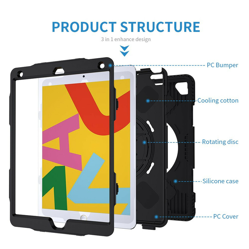 Coque iPad 10.2" (2019) Super Résistante Sangle et Bandoulière Coque iPad 10.2" (2019) Super Résistante Sangle et Bandoulière