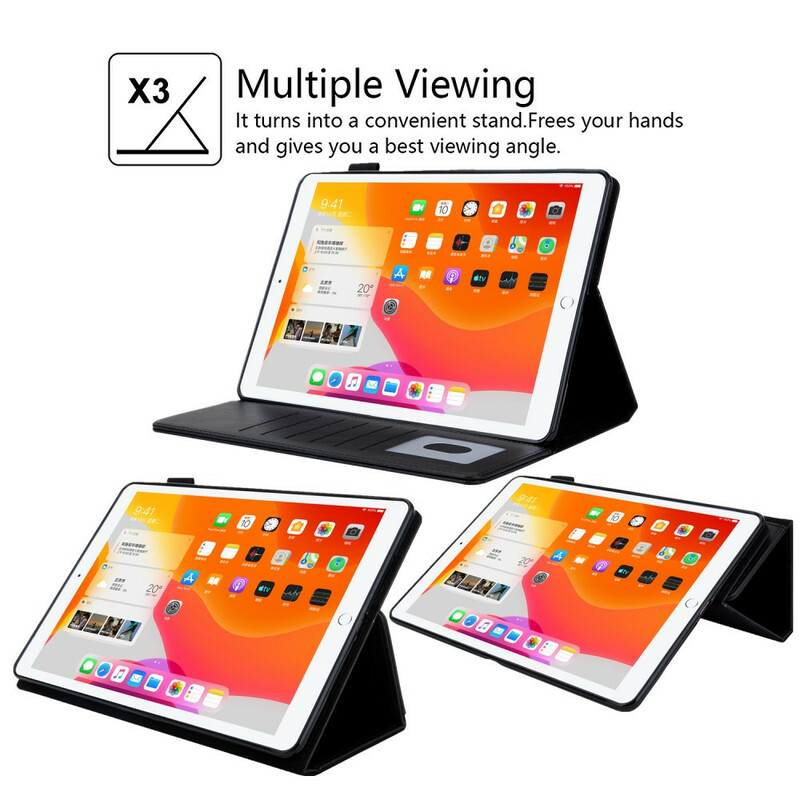 Housse iPad 10.2" (2019) Simili Cuir Support Mains libres