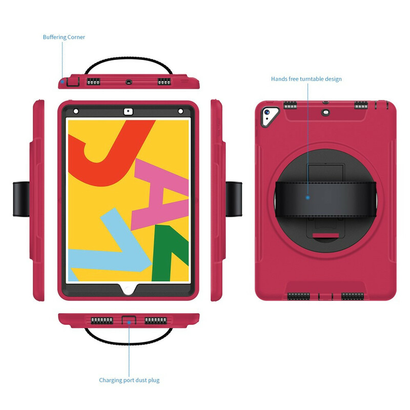 Coque iPad 10.2" (2019) Ultra Résistante avec Sangle et Support Coque iPad 10.2" (2019) Ultra Résistante avec Sangle et Support