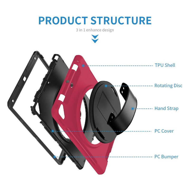 Coque iPad 10.2" (2019) Ultra Résistante avec Sangle et Support Coque iPad 10.2" (2019) Ultra Résistante avec Sangle et Support