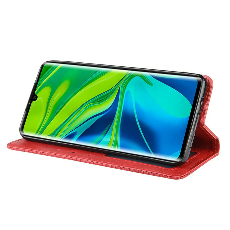Flip Cover Xiaomi Mi Note 10 Effet Cuir Vintage Stylisé Flip Cover Xiaomi Mi Note 10 Effet Cuir Vintage Stylisé