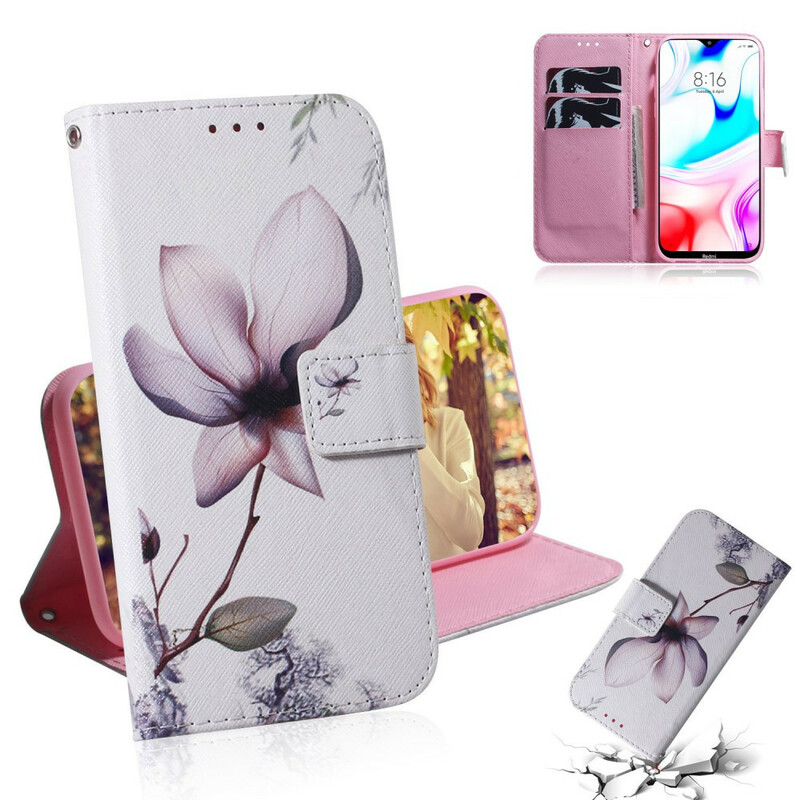 Housse Xiaomi Redmi 8 Fleur Vieux Rose Housse Xiaomi Redmi 8 Fleur Vieux Rose