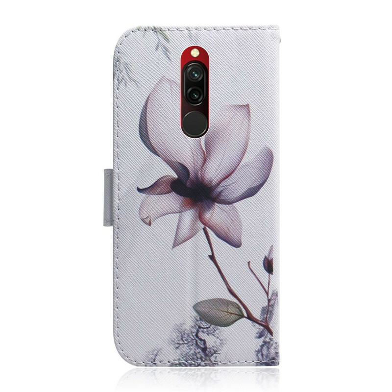 Housse Xiaomi Redmi 8 Fleur Vieux Rose Housse Xiaomi Redmi 8 Fleur Vieux Rose