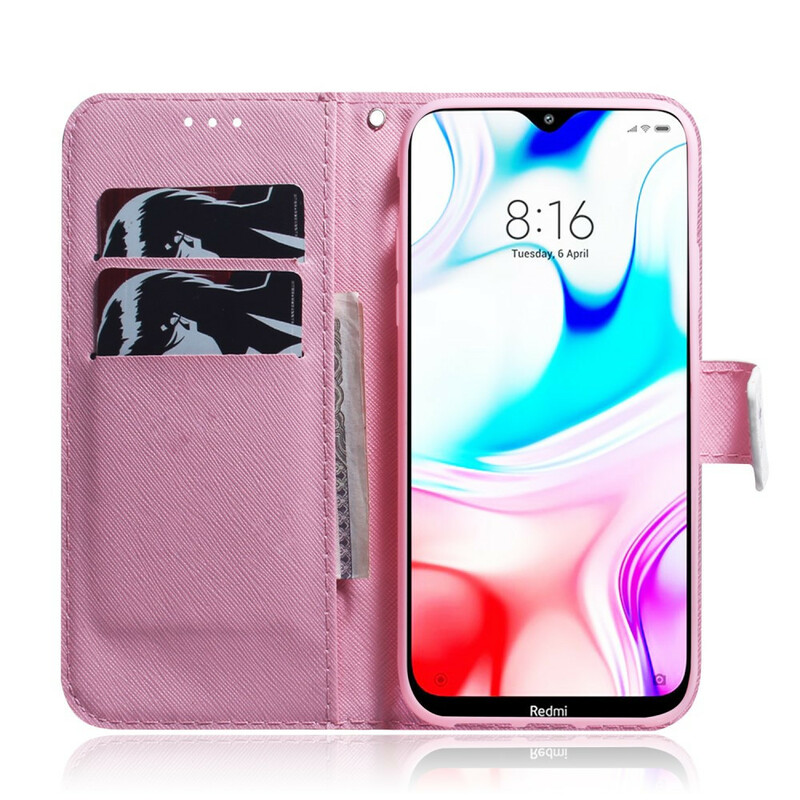 Housse Xiaomi Redmi 8 Fleur Vieux Rose Housse Xiaomi Redmi 8 Fleur Vieux Rose