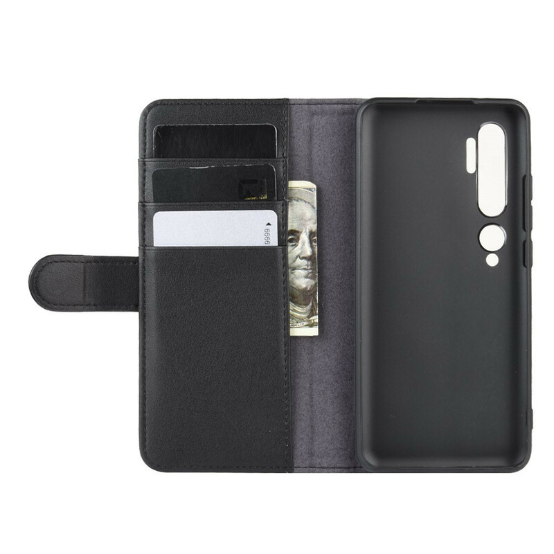 Housse Xiaomi Mi Note 10 Cuir Fendu Housse Xiaomi Mi Note 10 Cuir Fendu