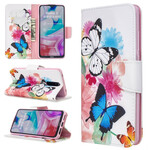Housse Xiaomi Redmi 8 Papillons et Fleurs Peints Housse Xiaomi Redmi 8 Papillons et Fleurs Peints