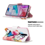 Housse Xiaomi Redmi 8 Papillons et Fleurs Peints Housse Xiaomi Redmi 8 Papillons et Fleurs Peints
