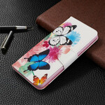 Housse Xiaomi Redmi 8 Papillons et Fleurs Peints Housse Xiaomi Redmi 8 Papillons et Fleurs Peints