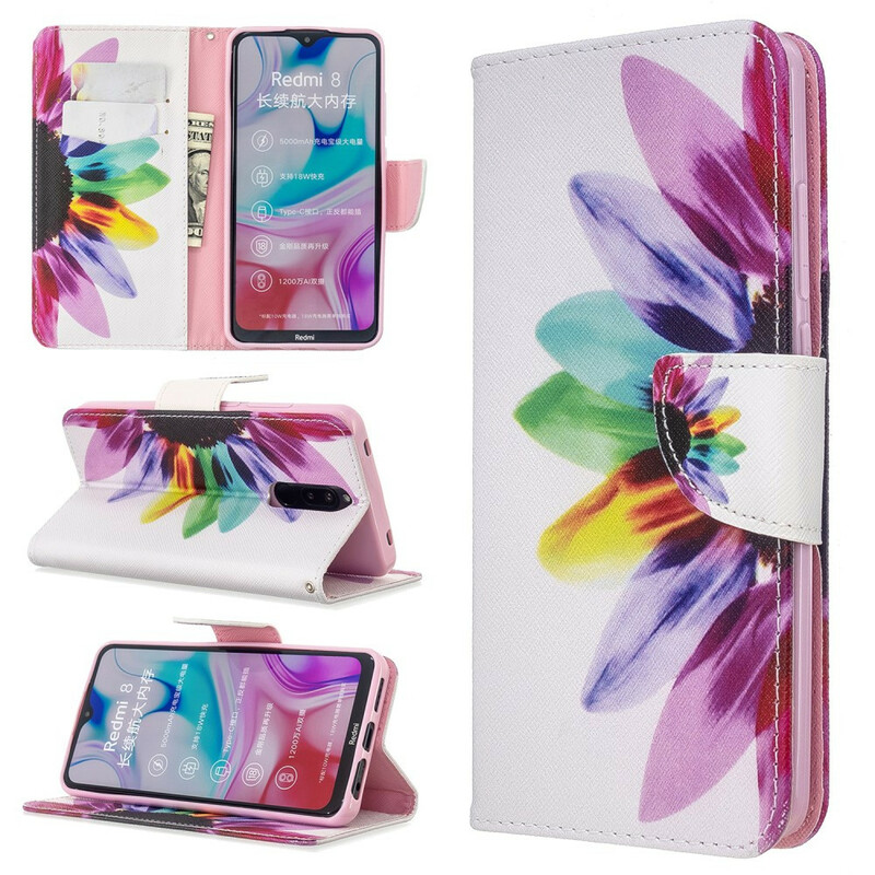 Housse Xiaomi Redmi 8 Fleur Aquarelle Housse Xiaomi Redmi 8 Fleur Aquarelle