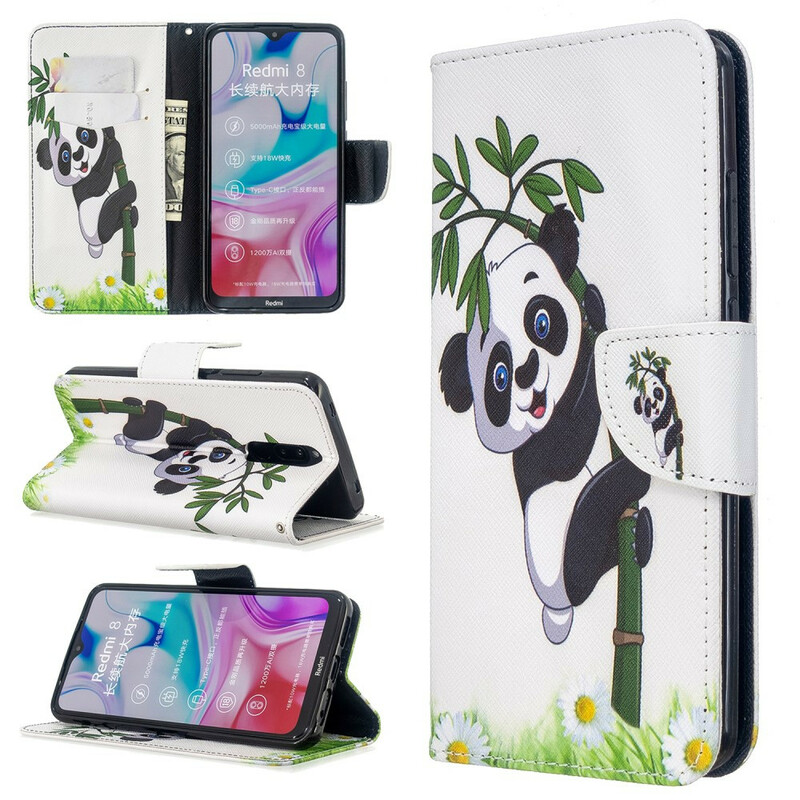 Housse Xiaomi Redmi 8 Panda sur le Bambou