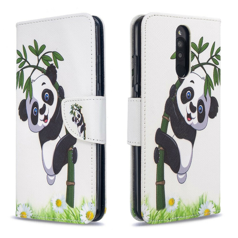 Housse Xiaomi Redmi 8 Panda sur le Bambou