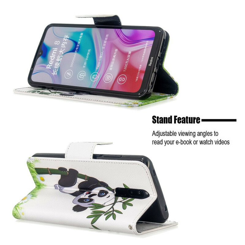 Housse Xiaomi Redmi 8 Panda sur le Bambou Housse Xiaomi Redmi 8 Panda sur le Bambou