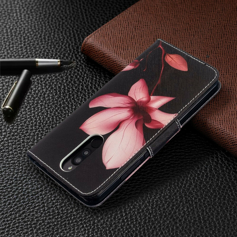 Housse Xiaomi Redmi 8 Fleur Rose