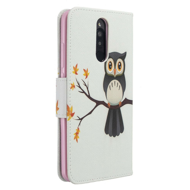 Housse Xaomi Redmi 8 Hibou Perché sur la Branche Housse Xaomi Redmi 8 Hibou Perché sur la Branche