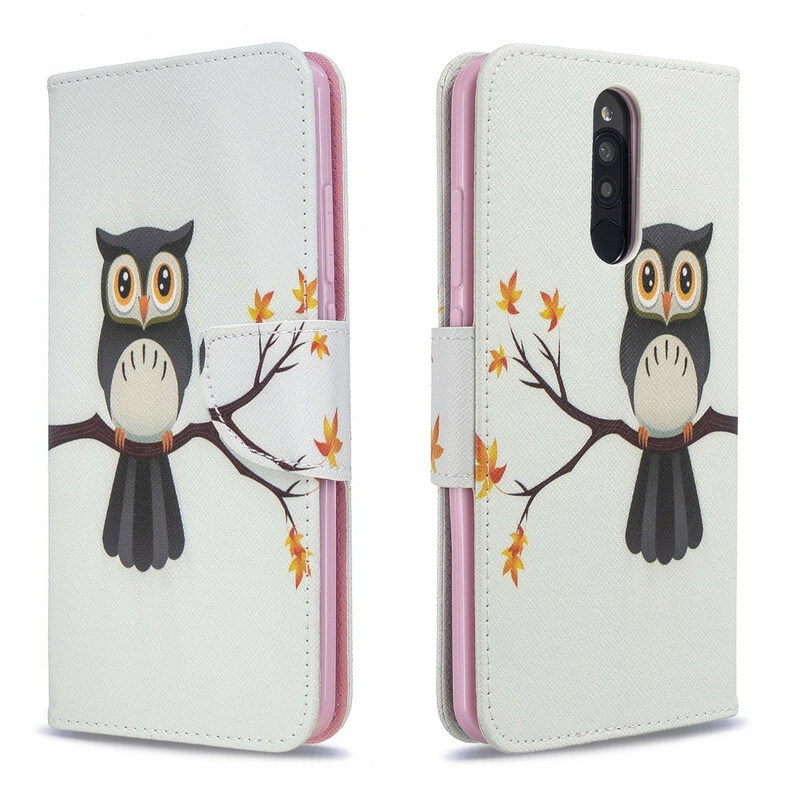 Housse Xaomi Redmi 8 Hibou Perché sur la Branche Housse Xaomi Redmi 8 Hibou Perché sur la Branche